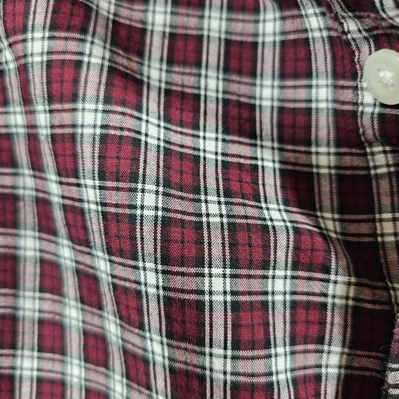 The Children's Place Infant Boy's Button-Down Red Plaid Oxford Shirt 18-… - Picture 2 of 5